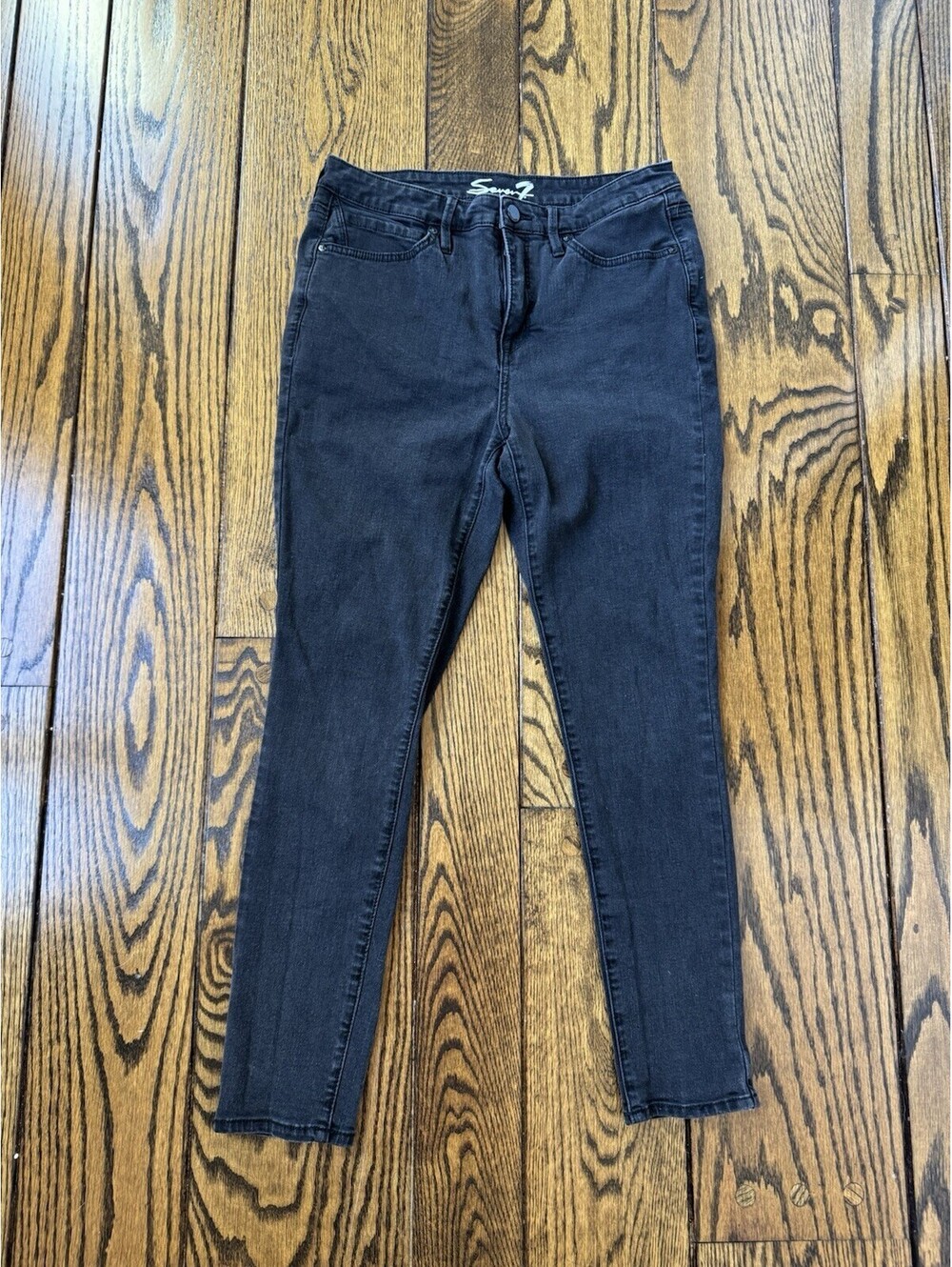 Seven7 Women's Black Denim Skinny Jeans Size 8 Stretch
